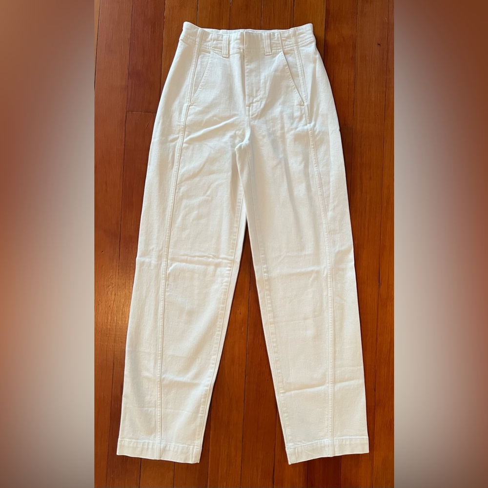 NWT Madewell Tapered Denim Trouser Jeans - Cream - 25 - Picture 6 of 8